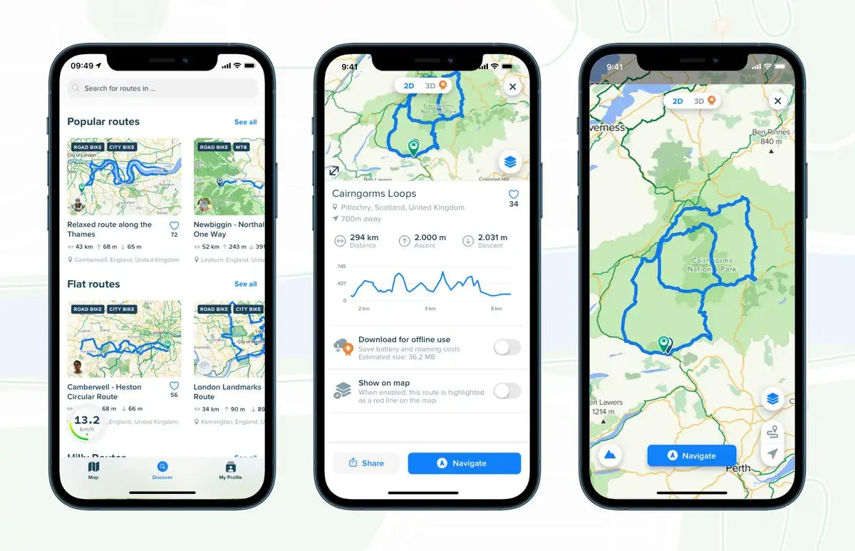 E-Bike Route Planning Apps